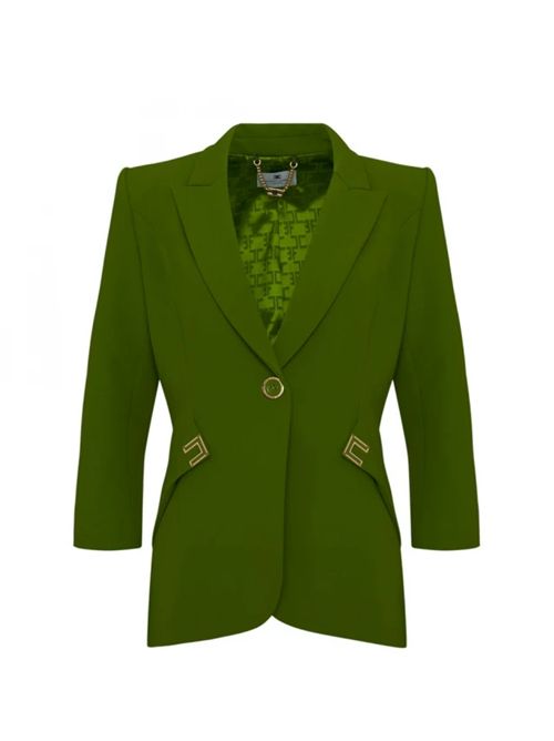 JACKET IN DOUBLE LAYER STRETCH CREPE ELISABETTA FRANCHI | GI21561E2EV3 aloe